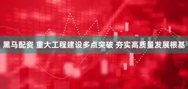 黑马配资 重大工程建设多点突破 夯实高质量发展根基
